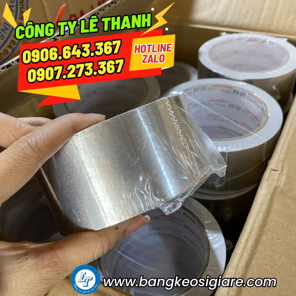 BĂNG KEO BẠC NHÔM SỢI GÂN, KHÔNG GÂN CÓ GIÁ SỈ băng keo nhôm không gân