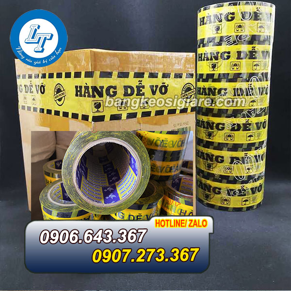 XƯỞNG IN BĂNG KEO NIÊM PHONG CHỮ HÀNG DỄ VỠ ứng dụng băng keo hàng dễ vỡ