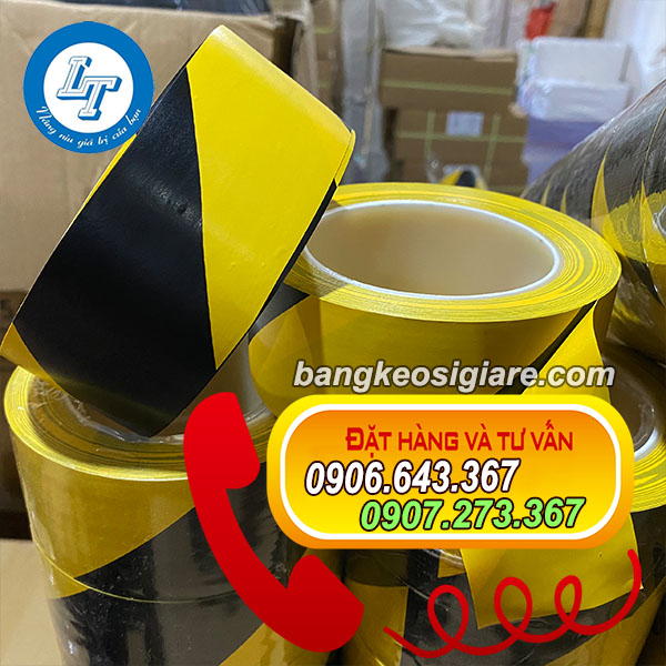 ĐẦU MỐI BỎ SỈ BĂNG DÍNH DÁN NỀN HÀNG ĐẦU băng keo dán nền sọc vàng đen