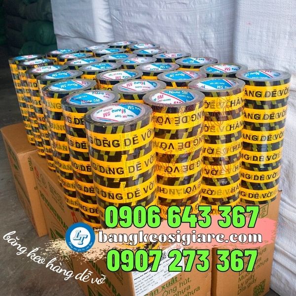 báo giá băng keo hàng dễ vỡ 6 cuộn/cây băng dính hàng dễ vỡ