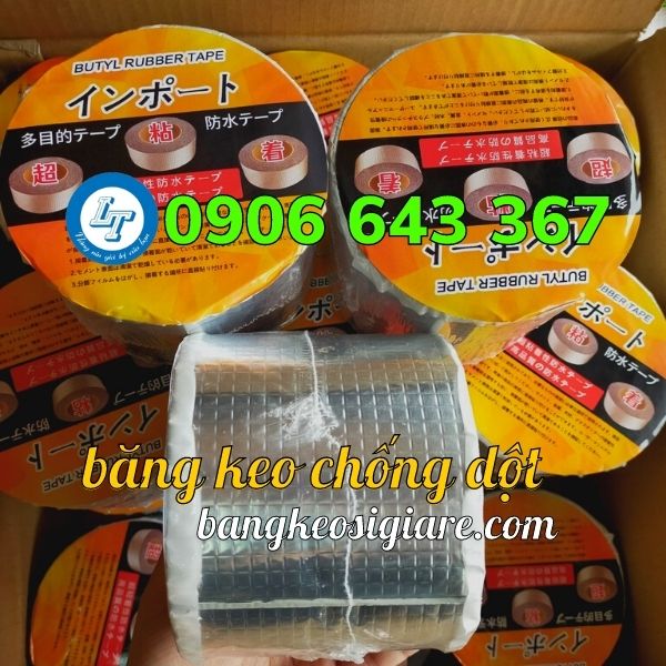 băng keo chống thấm Butyl Rubber Tape chính hãng, giá sỉ băng dính chống thấm