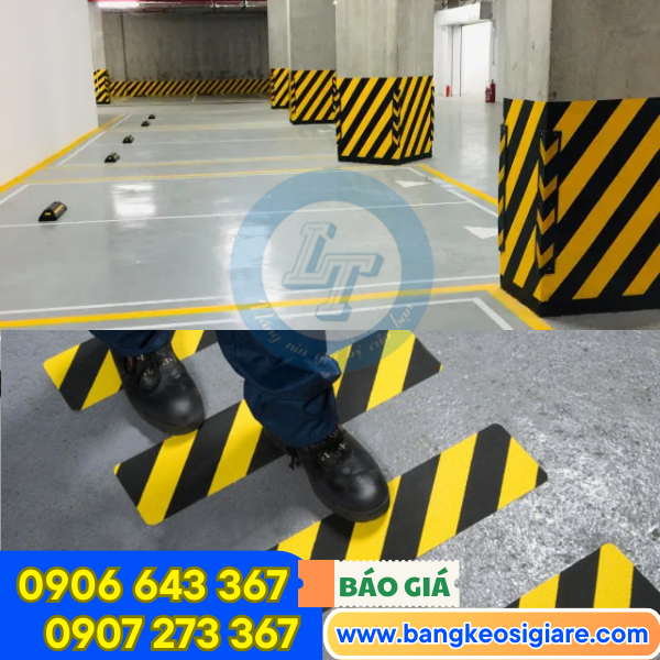 Băng keo dán nền dùng phân làn, phân khu làm việc Băng keo dán nền dùng phân làn, phân khu làm việc