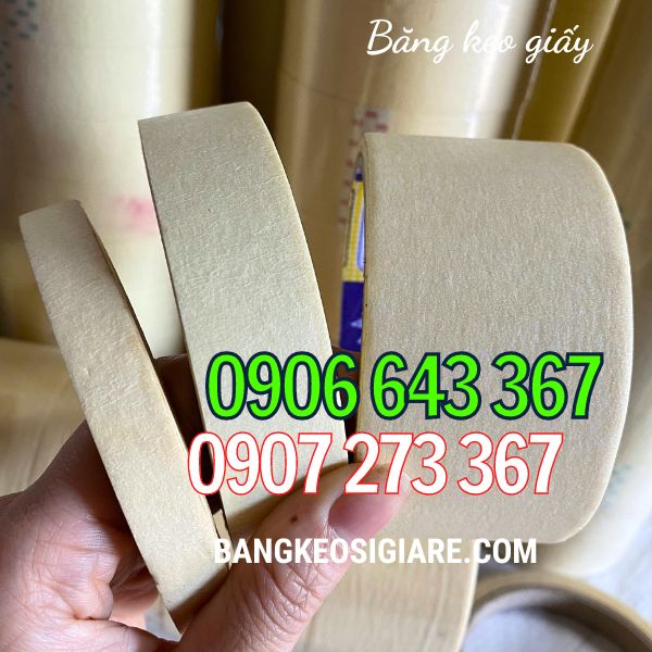 NƠI SẢN XUẤT BĂNG KEO GIẤY VÀNG GIÁ RẺ băng keo giấy đa kích thước