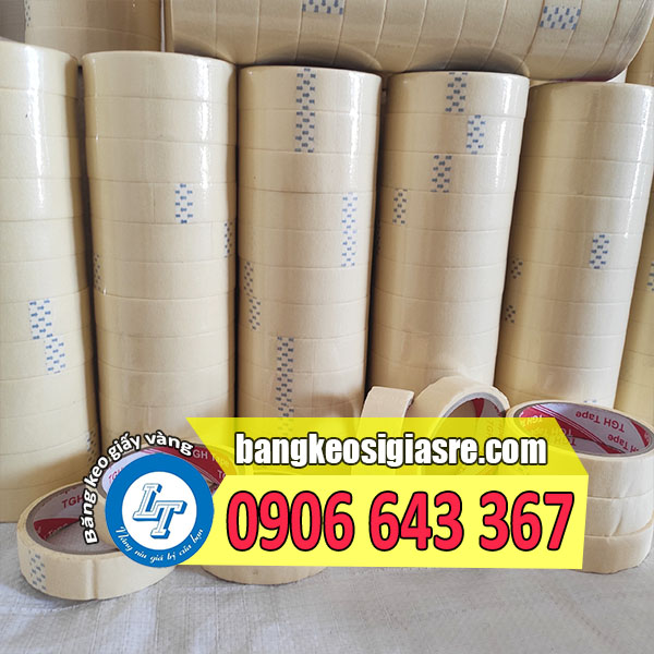 chuyên cung cấp băng keo giấy vàng đủ kích thước giá rẻ băng dính giấy vàng hcm
