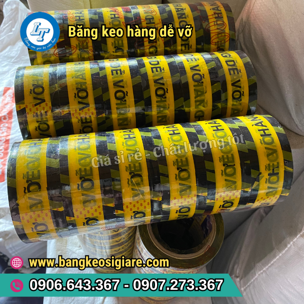SẢN XUẤT BĂNG KEO HÀNG DỄ VỠ GIÁ SỈ NHIỀU MÀU TẠI HCM băng dính hàng dễ vỡ