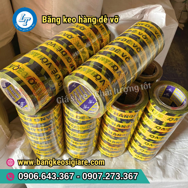SẢN XUẤT BĂNG KEO HÀNG DỄ VỠ GIÁ SỈ NHIỀU MÀU TẠI HCM băng keo hàng dễ vỡ 6 cuộn/cây