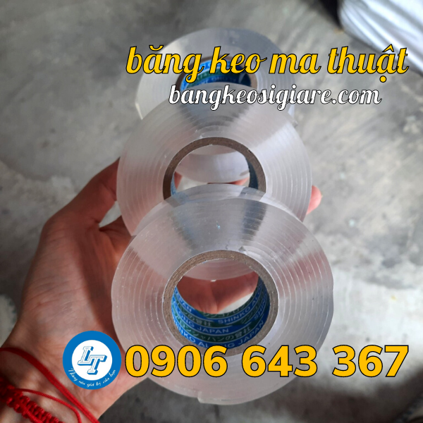 băng keo ma thuật 2 mặt siêu dính đa năng băng dính ma thuật