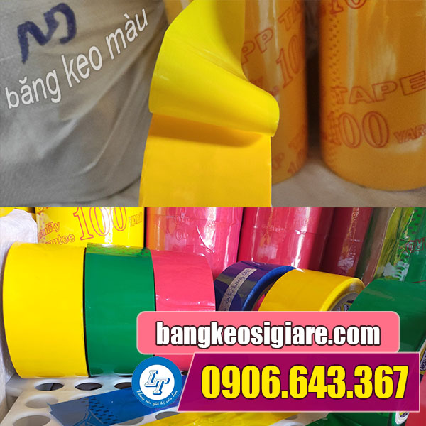 băng dính màu uy tín, đa dạng sắc màu băng dính màu nhiều kích thước