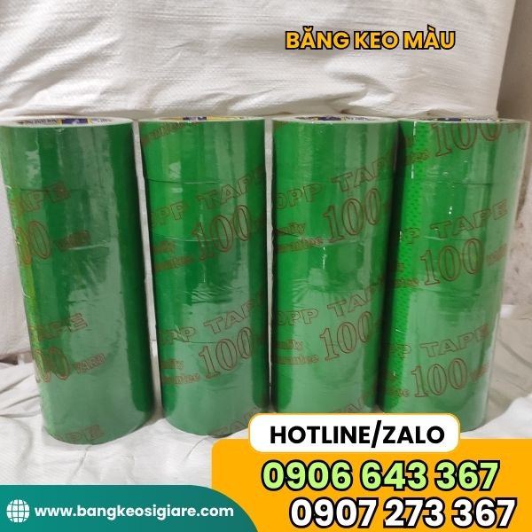 ĐỊA CHỈ PHÂN PHỐI BĂNG KEO MÀU GIÁ SỈ CHO ĐẠI LÝ băng dính màu xanh lá