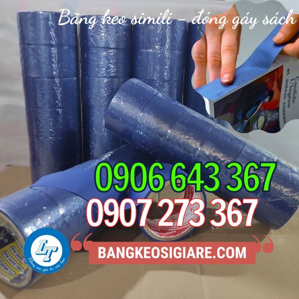 TÌM MUA SỈ BĂNG DÍNH SIMILI NHIỀU MÀU, SỐ LƯỢNG LỚN băng dính simili xanh dương