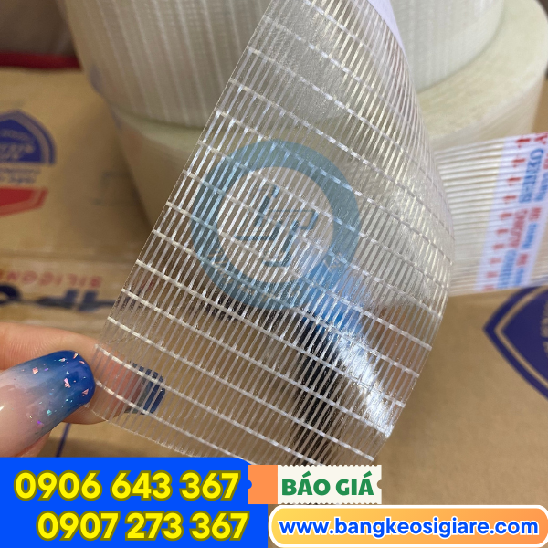 Băng keo sợi thủy tinh 2 sọc Băng keo sợi thủy tinh 2 sọc