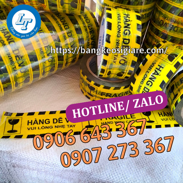 NƠI IN BĂNG DÍNH CHỮ HÀNG DỄ VỠ THEO YÊU CẦU GIÁ SI RẺ băng keo chữ hàng dễ vỡ
