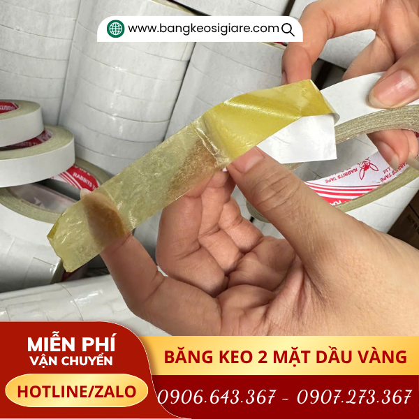Cấu tạo băng keo 2 mặt dầu vàng Cấu tạo băng keo 2 mặt dầu vàng