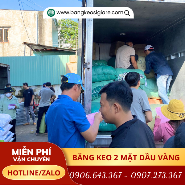 Băng keo 2 mặt dầu vàng chất lượng Băng keo 2 mặt dầu vàng chất lượng