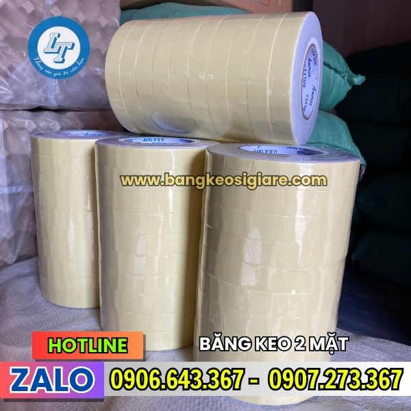 BĂNG KEO 2 MẶT DÁN TƯỜNG HIỆU QUẢ GIÁ SỈ GIÁ RẺ băng keo mút xốp vàng
