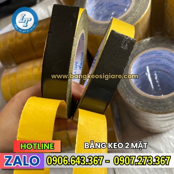 BĂNG KEO 2 MẶT DÁN TƯỜNG HIỆU QUẢ GIÁ SỈ GIÁ RẺ băng keo mút xốp đen