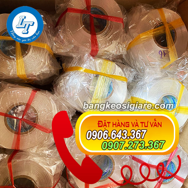 NGUỒN BĂNG KEO 2 MẶT TRONG SUỐT SIÊU DÍNH HCM băng keo 2 mặt trong suốt giá sỉ