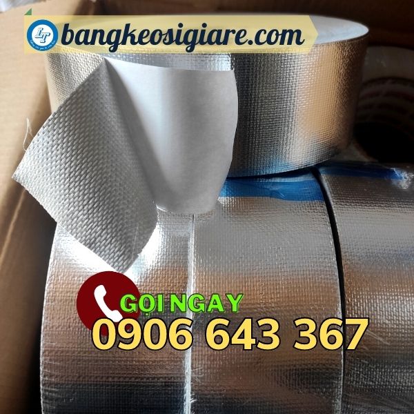 giá băng dính sợi bạc thuỷ tinh dùng trong điện lạnh băng keo bạc sợi thủy tinh