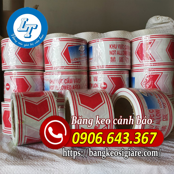Mua sỉ băng keo cảnh báo nguy hiểm Băng keo cảnh báo nền trắng