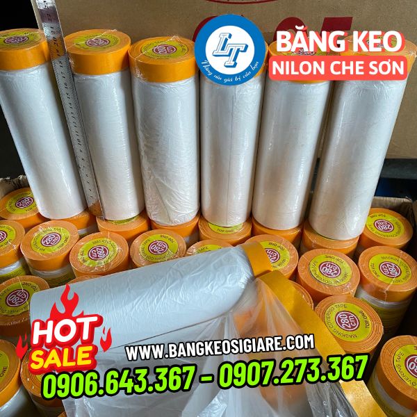 Mua sỉ băng keo nilon che sơn rẻ nhấ băng keo che sơn chắn bụi 280 cm