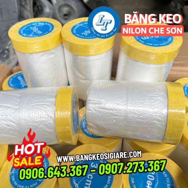 Mua sỉ băng keo nilon che sơn rẻ nhấ băng keo che sơn chắn bụi 30cm