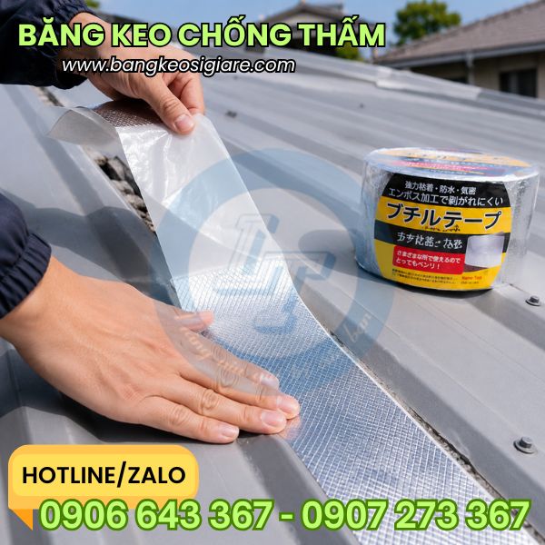 Băng keo chống thấm mái tôn giá sỉ chất lượng Băng keo chống thấm dán mái tôn bị hở