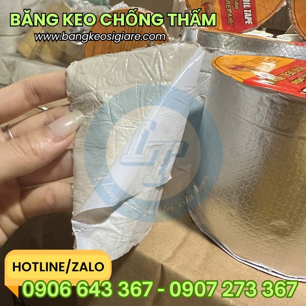 Băng keo chống thấm mái tôn giá sỉ chất lượng Băng keo chống thấm gồm lớp nền, lớp keo và lớp bảo vệ