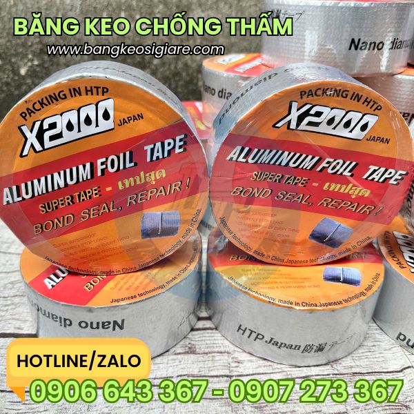 Băng keo chống thấm mái tôn giá sỉ chất lượng Băng keo chống thấm x2000