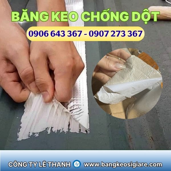 Băng keo chống dột X2000 giá sỉ, dán mái tôn chống thấm hiệu quả Băng keo chống dột X2000 lớp keo bám dính vào bề mặt