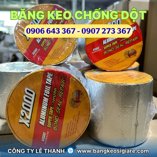 Băng keo chống dột X2000 giá sỉ, dán mái tôn chống thấm hiệu quả Băng keo chống dột X2000 đóng cuộn dễ sử dụng