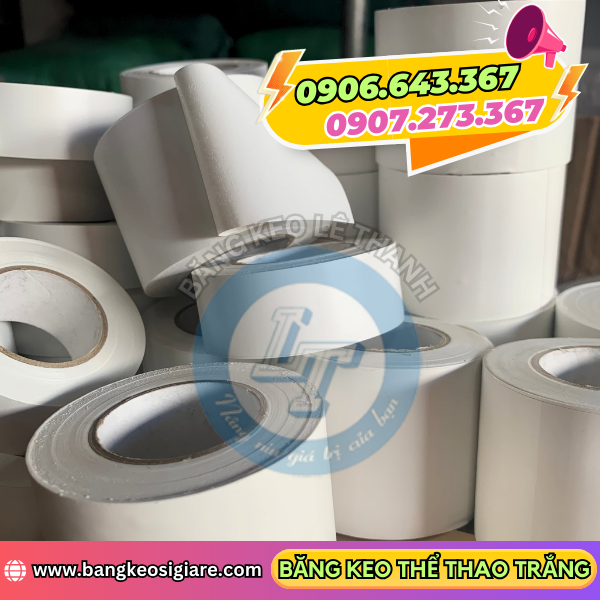 Băng keo thể thao trắng 5cm Băng keo thể thao trắng 5cm