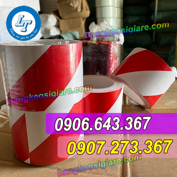 GIÁ SỈ BĂNG KEO DÁN NỀN SỌC TRẮNG ĐỎ 8F băng keo dán nền giá sỉ
