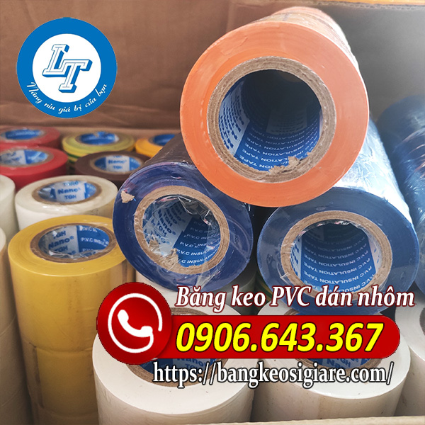 Băng keo pvc dán nhôn bán theo ký Băng keo pvc dán nhôm nhiều màu