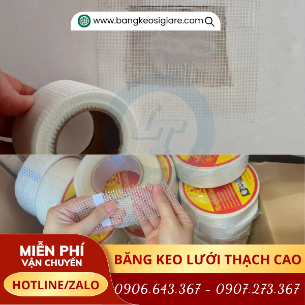 Băng keo lưới dán thạch cao dán tường mang tính thẩm mỹ cao Băng keo lưới dán thạch cao dán tường mang tính thẩm mỹ cao