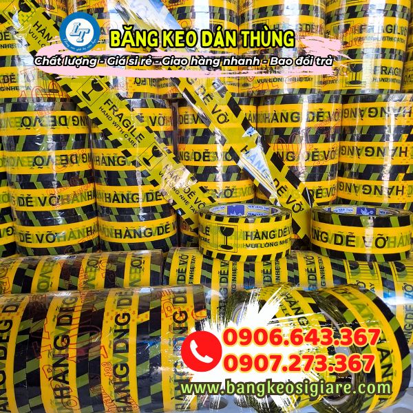 Nhà sản xuất băng keo dán thùng giá sỉ phân phối rẻ toàn quốc băng keo dán thùng hàng dễ vỡ
