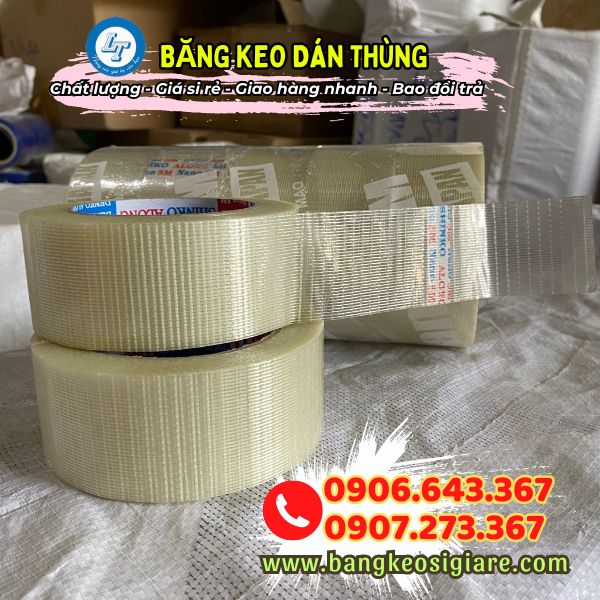 nhận báo giá các loại băng keo dán thùng băng keo dán thùng sợi thủy tinh 1 sọc