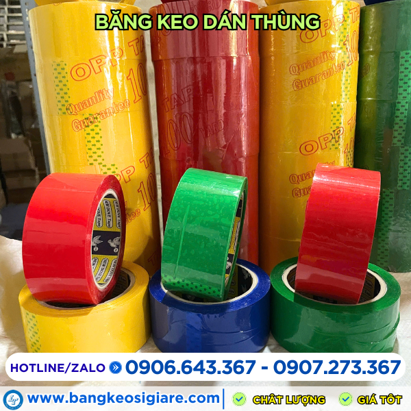 Băng keo màu OPP Băng keo màu OPP