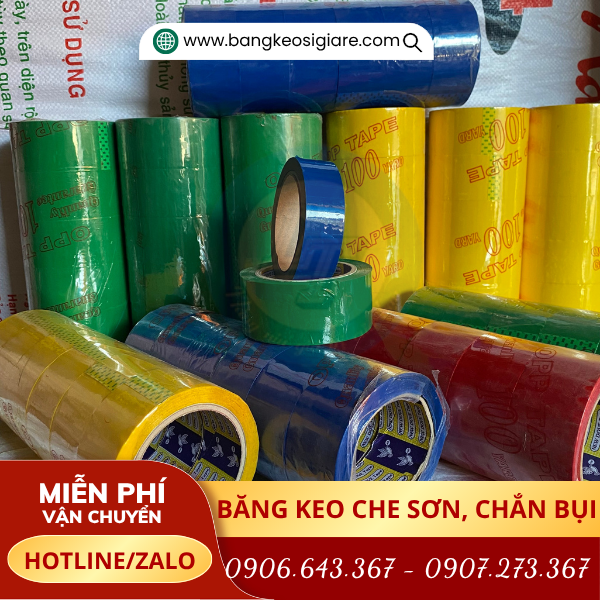 Băng keo màu dán thùng Băng keo màu dán thùng
