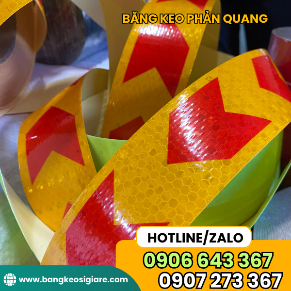BĂNG KEO PHẢN QUANG IN MŨI TÊN BĂNG KEO PHẢN QUANG IN MŨI TÊN