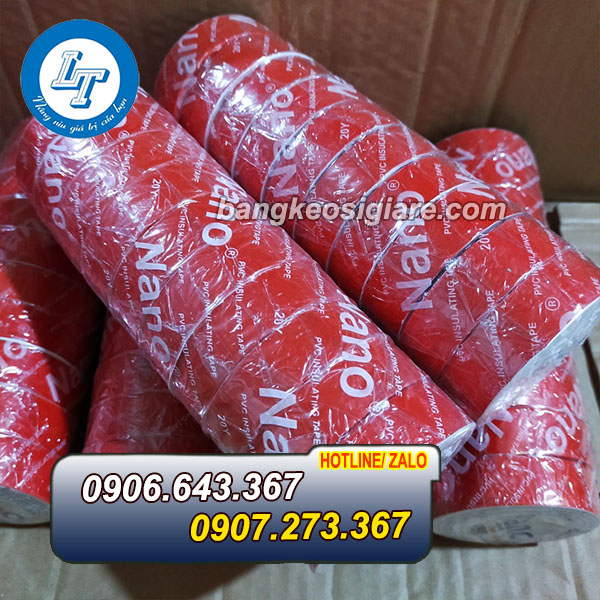 BĂNG KEO NANO ĐIỆN 20Y CHỐNG NƯỚC RẺ NHẤT băng keo điện nano đỏ