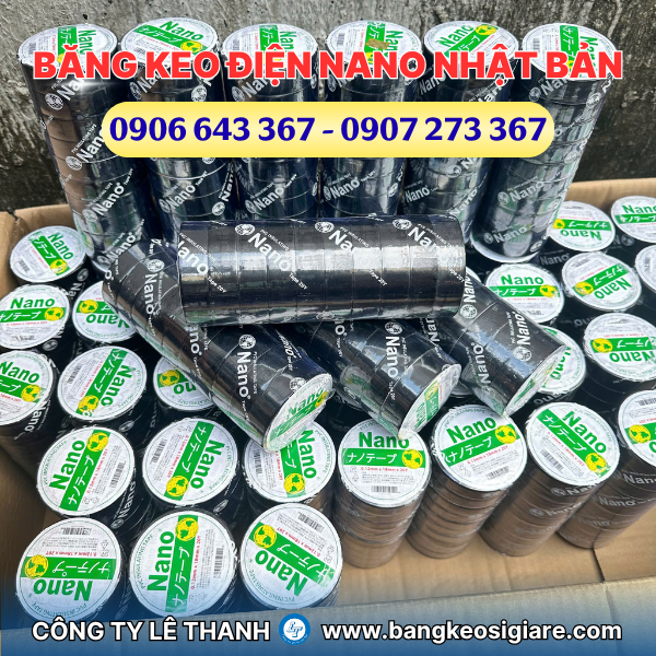 Băng keo điện Nano Nhật Bản 10Y, 20Y giá sỉ Băng keo điện Nano Nhật Bản 50 cây/thùng size 0.12mm x 18 mm x 20 y
