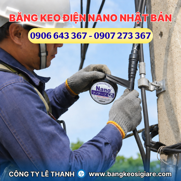 Băng keo điện Nano Nhật Bản 10Y, 20Y giá sỉ Băng keo điện Nano Nhật Bản sửa chữa đường dây điện cao thế