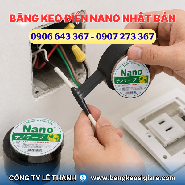 Băng keo điện Nano Nhật Bản 10Y, 20Y giá sỉ Băng keo điện Nano Nhật Bản sửa chữa điện gia đình