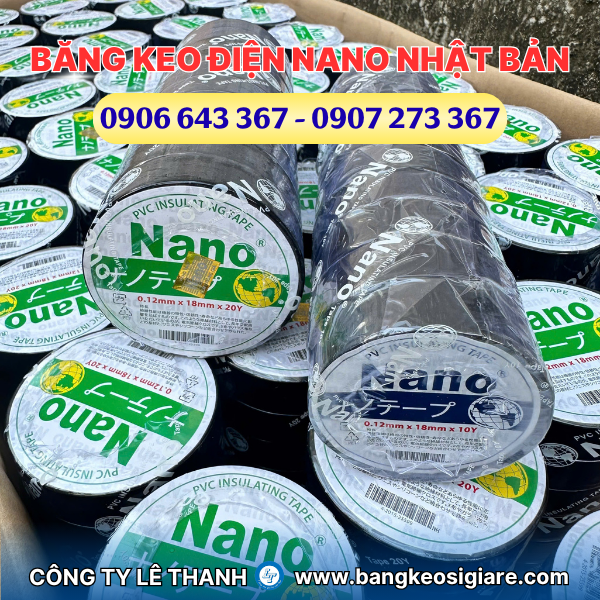 Băng keo điện Nano Nhật Bản 10Y, 20Y giá sỉ Băng keo điện Nano Nhật Bản 0.12mm x 18mm