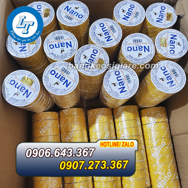 BĂNG KEO NANO ĐIỆN 20Y CHỐNG NƯỚC RẺ NHẤT băng keo điện nano vàng