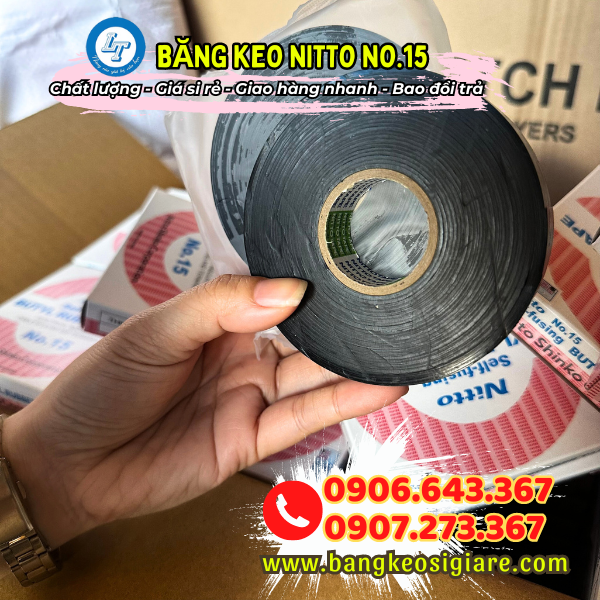 Cung cấp sỉ băng keo điện Nitto No.15 giá rẻ tận xưởng băng keo điện nitto giá rẻ