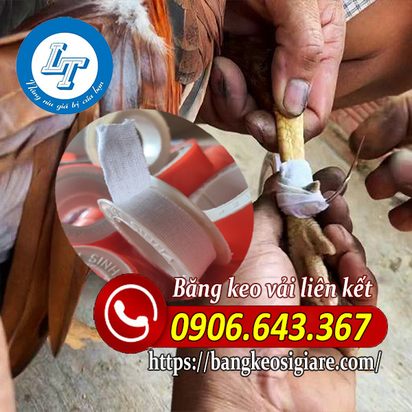 Băng keo vải liên kết giá sỉ rẻ tại miền nam Băng keo vải liên kết dùng quấn quanh cựa gà