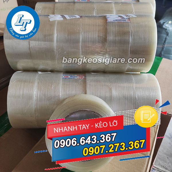 BĂNG KEO SỢI THỦY TINH 1 SỌC, 2 SỌC BỀN CHẮC GIÁ RẺ BĂNG KEO SỢI THỦY TINH 1 SỌC