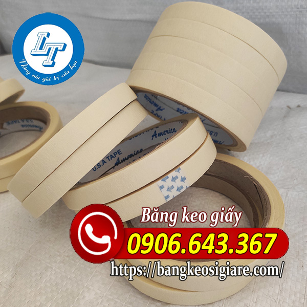 Băng keo giấy vàng 1f2 Băng keo giấy 1f2