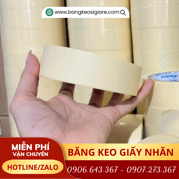 Băng keo giấy vàng 3f đặt theo yêu cầu Băng keo giấy vàng 3f đặt theo yêu cầu